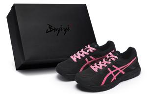 Кроссовки для бега Gel-Contend 4 женские с низким верхом, черные/розовые Asics