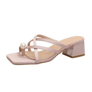 Женские тапочки-слайды с резиновой подошвой, устойчивые к истиранию TATAYA, Pink