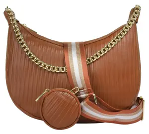 Сумка через плечо Cluty, натуральная кожа, производство Италия, цвет Cognac