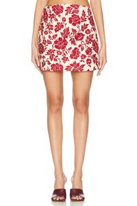 Мини-юбка Ромео Posse, цвет Deep Red & Oat