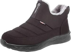 Женские зимние снегоступы с утеплителем и меховой подкладкой, водонепроницаемые ботинки на липучке, утепленные наружные обувные, удобные нескользящие ботинки для женщин Generic, Coffee