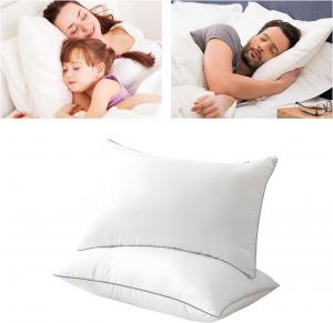 Generic Подушка для сна Standard, охлаждающая, гостиничного качества, сатиновая, светлосерая Satin Strip Light Grey