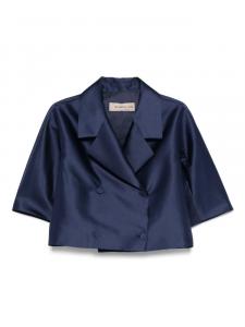 Атласный блейзер Blanca Vita, синий