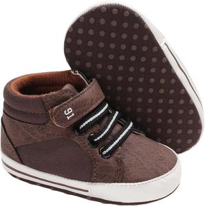 Детские кроссовки Babelvit для мальчиков и девочек с мягкой подошвой, высокие на шнуровке, унисекс, ботинки для малышей, новорожденных, первые ходунки, обувь для первого шага, 01 Ca/Brown