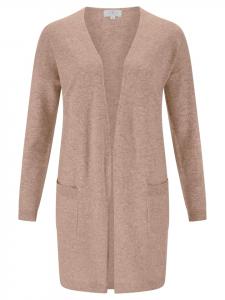 Длинный кардиган цвета пшеницы CASH-MERE.CH