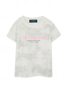 Футболка с принтом Karl Lagerfeld Kids, бежевый