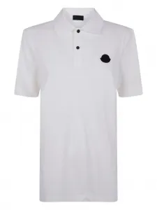 Рубашка-поло с нашивкой-логотипом MONCLER, белый