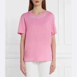 Футболка стандартного кроя Ea7, розовый