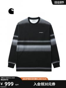 Футболка мужская Carhartt WIP в градиентные полосы, черный