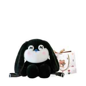 Очаровательный плюшевый кролик рюкзак кукла высота 27см OU DI PIG, Black+Bear Shopping Bag