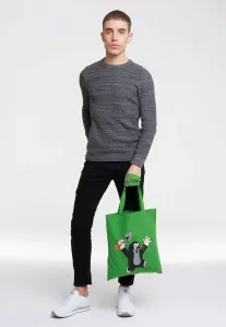 Сумка с ручкой LOGOSHIRT "Хлопковая сумка The Little Mole" с классным принтом, зеленый