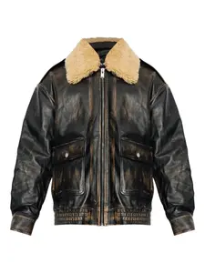 Куртка с карманами и воротником из овчины Misbhv, черный