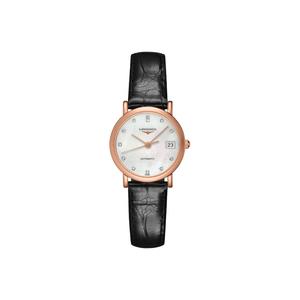LONGINES Часы Boya Collection Automatic Mechanical Movement Women's Watch 27.2mm White Dial 18K Rose Gold Watch Case