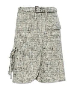 Твидовая юбка Ganni, мультиколор