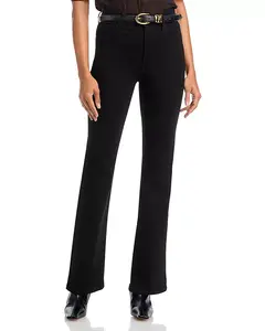 Джинсы с высокой посадкой и расклешенными штанинами в черном цвете. Frame, черный