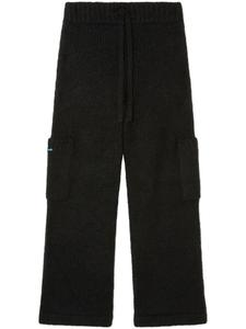 Alanui брюки из тончайшей трикотажной ткани, черный