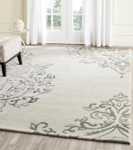 Ковер ручной работы SAFAVIEH, 153 x 244 см, Isaac Mizrahi Collection Ivory/Grey IMR720B из премиальной шерсти