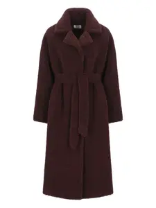 Пальто с лацканами и поясом Betta Corradi, красный