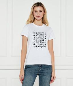 Футболка с сезонным логотипом Ikon Regular fit Karl Lagerfeld, белый