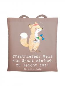 Mr. & Mrs. Panda Сумка для документов Triathlon Heroes с надписью, пастельно-коричневого цвета