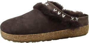 Мужские сабо HAFLINGER из шерсти шетландских ягнят для дома и улицы, коричневый
