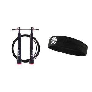 Скакалка для скоростных тренировок материал троса pvc стальной трос, материал рукоятки pvc для учеников LINING, черный