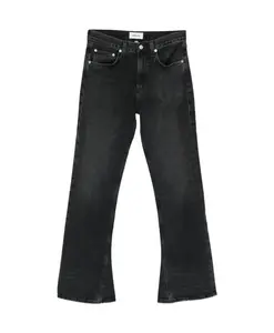 Черные джинсы-клеш из регенерированного хлопка Agolde, черный