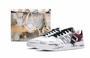 Adidas Neo Кроссовки Courtbeat Trendy Racing Gray с антискользящим покрытием, износостойкие, низкие, унисекс, красные, белые