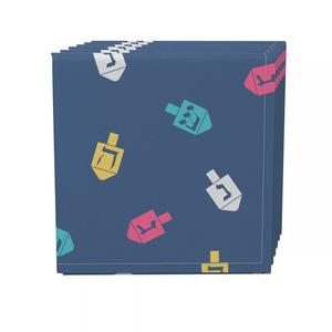 Набор салфеток, 100 % полиэстер, набор из 4 шт., 18x18 дюймов, Simple Dreidel Toss