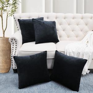 Home Soft Things Декоративные чехлы для подушек Home Soft Things Supersoft плюшевые черные Black