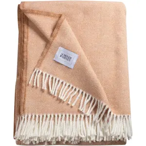 Плед из коллекции SCHÖNER WOHNEN Relax с закрученными кистями, уютный плед Schöner Wohnen-Kollektion, Braun/zimt/terra