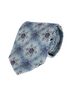 Мужской шелковый праздничный галстук Clarence The Classy Snowflake TRAFALGAR, Light blue
