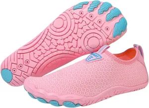 Водные туфли для мужчин и женщин, быстро сохнущие, водонепроницаемые, для трейл-раннинга, здоровые и нескользящие, босоножки-аквашузы для плавания, бассейна, пляжа, серфинга, прогулок, водной йоги, рек, озер, походов и каякинга Movnebyro, розовый