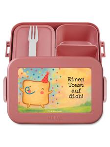 Mr. & Mrs. Panda Дизайн для вечеринки в стиле "Тост в ланч-боксе" с надписью в пастельно-красных тонах