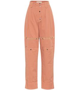Хлопковые брюки Etro, Salmon Pink