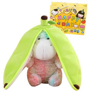 Плюшевая игрушка Banana Donkey, плюшевая кукла высотой 30 см Happy Fish, розовый