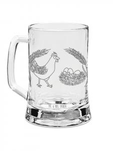 Пивная кружка, куриная гордость, без слогана, прозрачная Mr. & Mrs. Panda