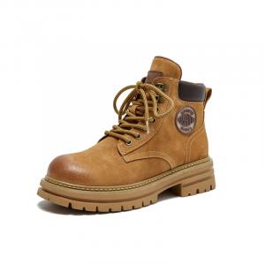 GIGIRYO Женские берцы до щиколотки верблюжий цвет плоская подошва, цвет Camel (Flat)