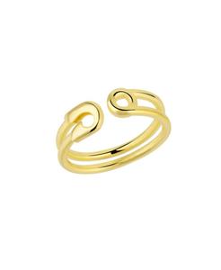 Кольцо из стерлингового серебра в виде английской булавки Spero London, Gold