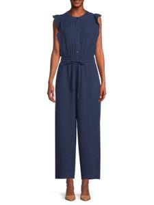 Комбинезон с воротником-стойкой и рукавами-крылышками Saks Fifth Avenue, цвет Marine