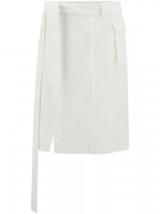 Ferragamo юбка миди с запахом, белый