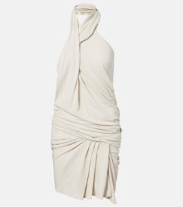 Мини-платье из хлопкового джерси с драпировкой Entire Studios, Glacier