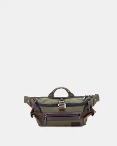 Мужская хлопковая поясная сумка цвета милитари-зеленый Scharlau, военный зеленый