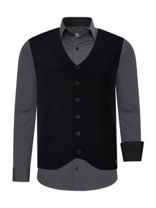 Rusty Neal Комплект из двух предметов: рубашка и жилет, антрацитового цвета