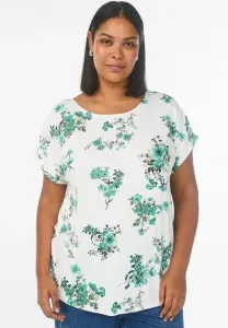 Футболка с принтом Zizzi, Bright W Green Fl