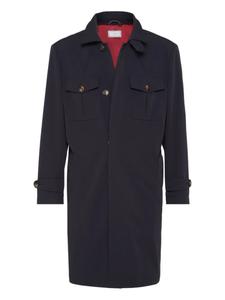 Brunello Cucinelli пальто Redingote, синий