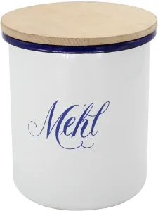 Банка Крюгера "Husum "Мука"", (1 шт.), с деревянной крышкой Krüger 15,5 см, белый