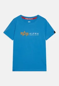 Футболка унисекс с принтом label t Alpha Industries, Mediteranian Blue