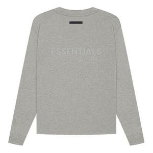 Футболка Fear of God Essentials SS21 Long Sleeve Tee Dark Heather Oatmeal, бежевый