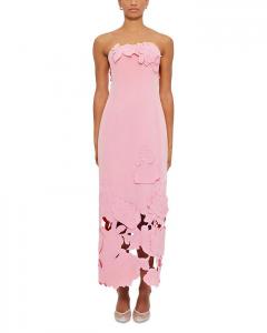 Рэйна Креп Бесспинное Платье LEO LIN, розовый